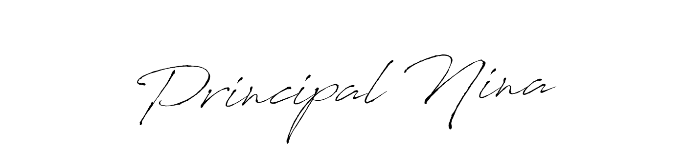 Similarly Antro_Vectra is the best handwritten signature design. Signature creator online .You can use it as an online autograph creator for name Principal Nina. Principal Nina signature style 6 images and pictures png