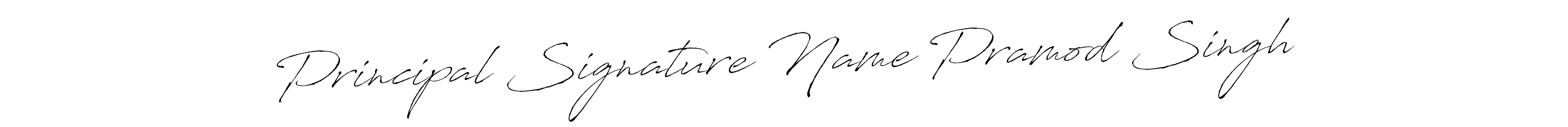 How to make Principal Signature Name Pramod Singh name signature. Use Antro_Vectra style for creating short signs online. This is the latest handwritten sign. Principal Signature Name Pramod Singh signature style 6 images and pictures png