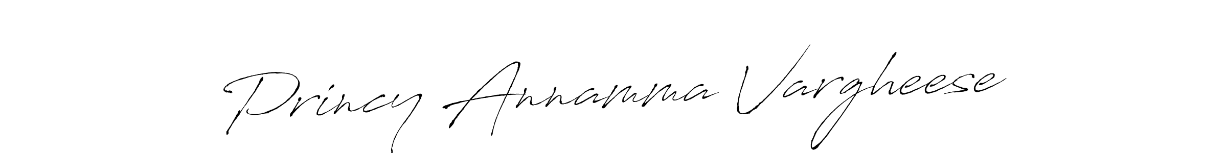 Create a beautiful signature design for name Princy Annamma Vargheese. With this signature (Antro_Vectra) fonts, you can make a handwritten signature for free. Princy Annamma Vargheese signature style 6 images and pictures png