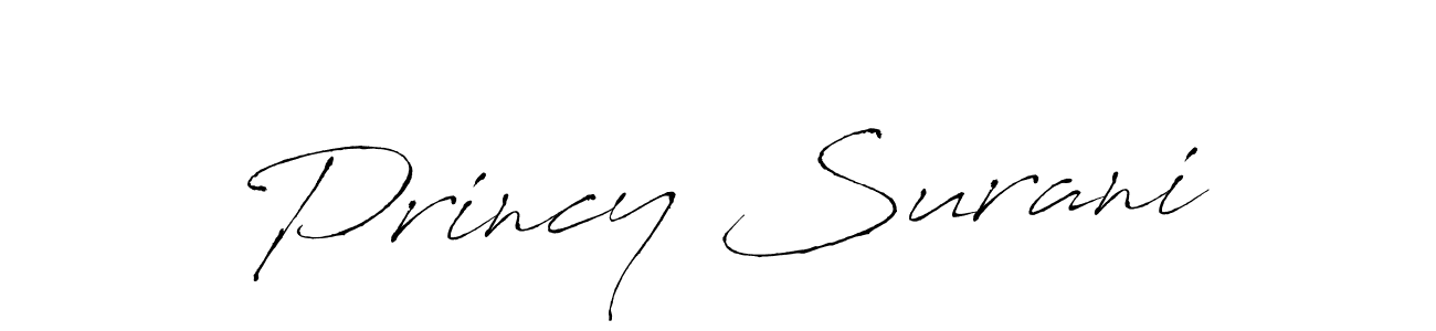 Design your own signature with our free online signature maker. With this signature software, you can create a handwritten (Antro_Vectra) signature for name Princy Surani. Princy Surani signature style 6 images and pictures png