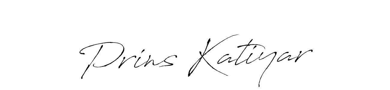 How to make Prins Katiyar name signature. Use Antro_Vectra style for creating short signs online. This is the latest handwritten sign. Prins Katiyar signature style 6 images and pictures png