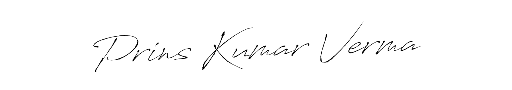 Prins Kumar Verma stylish signature style. Best Handwritten Sign (Antro_Vectra) for my name. Handwritten Signature Collection Ideas for my name Prins Kumar Verma. Prins Kumar Verma signature style 6 images and pictures png