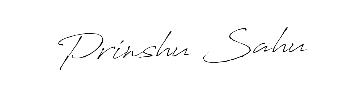 Design your own signature with our free online signature maker. With this signature software, you can create a handwritten (Antro_Vectra) signature for name Prinshu Sahu. Prinshu Sahu signature style 6 images and pictures png