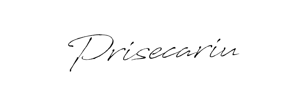 Design your own signature with our free online signature maker. With this signature software, you can create a handwritten (Antro_Vectra) signature for name Prisecariu. Prisecariu signature style 6 images and pictures png
