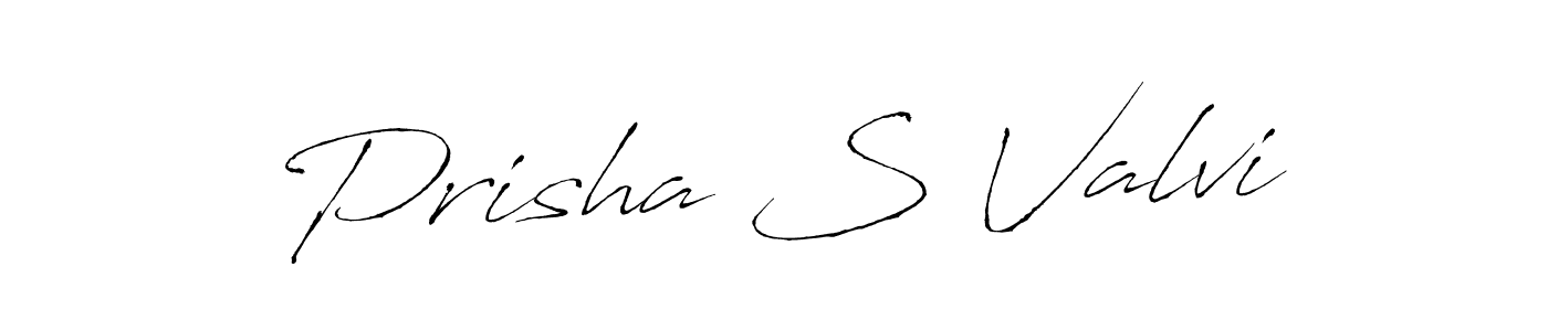 Prisha S Valvi stylish signature style. Best Handwritten Sign (Antro_Vectra) for my name. Handwritten Signature Collection Ideas for my name Prisha S Valvi. Prisha S Valvi signature style 6 images and pictures png
