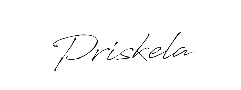 How to make Priskela name signature. Use Antro_Vectra style for creating short signs online. This is the latest handwritten sign. Priskela signature style 6 images and pictures png