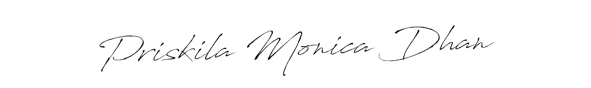 It looks lik you need a new signature style for name Priskila Monica Dhan. Design unique handwritten (Antro_Vectra) signature with our free signature maker in just a few clicks. Priskila Monica Dhan signature style 6 images and pictures png