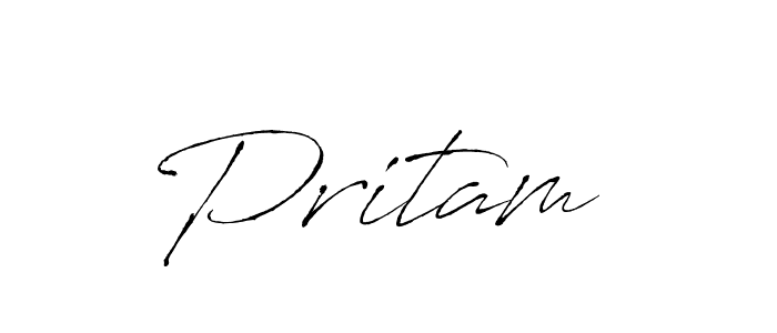 Also we have Pritam  name is the best signature style. Create professional handwritten signature collection using Antro_Vectra autograph style. Pritam  signature style 6 images and pictures png