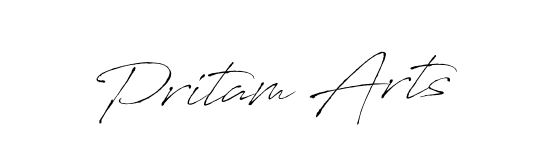 Create a beautiful signature design for name Pritam Arts. With this signature (Antro_Vectra) fonts, you can make a handwritten signature for free. Pritam Arts signature style 6 images and pictures png