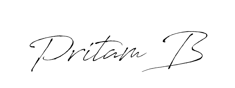 Create a beautiful signature design for name Pritam B. With this signature (Antro_Vectra) fonts, you can make a handwritten signature for free. Pritam B signature style 6 images and pictures png