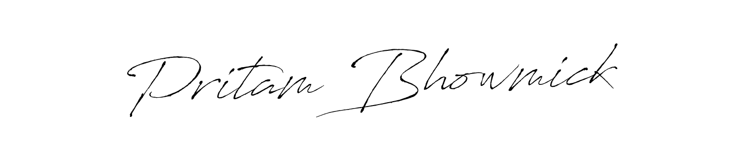 Antro_Vectra is a professional signature style that is perfect for those who want to add a touch of class to their signature. It is also a great choice for those who want to make their signature more unique. Get Pritam Bhowmick name to fancy signature for free. Pritam Bhowmick signature style 6 images and pictures png