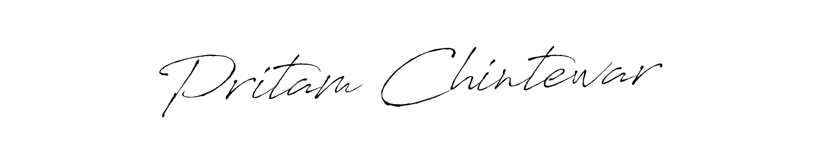 Antro_Vectra is a professional signature style that is perfect for those who want to add a touch of class to their signature. It is also a great choice for those who want to make their signature more unique. Get Pritam Chintewar name to fancy signature for free. Pritam Chintewar signature style 6 images and pictures png