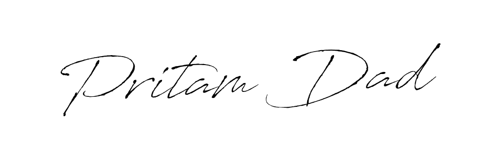 Pritam Dad stylish signature style. Best Handwritten Sign (Antro_Vectra) for my name. Handwritten Signature Collection Ideas for my name Pritam Dad. Pritam Dad signature style 6 images and pictures png