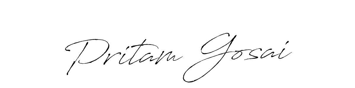 if you are searching for the best signature style for your name Pritam Gosai. so please give up your signature search. here we have designed multiple signature styles  using Antro_Vectra. Pritam Gosai signature style 6 images and pictures png