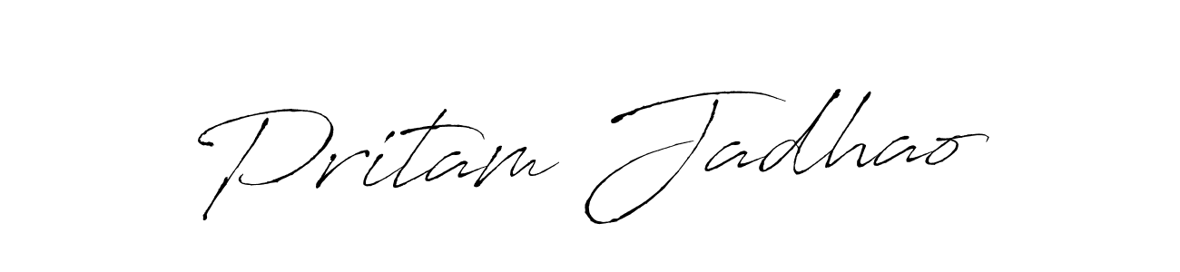 Pritam Jadhao stylish signature style. Best Handwritten Sign (Antro_Vectra) for my name. Handwritten Signature Collection Ideas for my name Pritam Jadhao. Pritam Jadhao signature style 6 images and pictures png