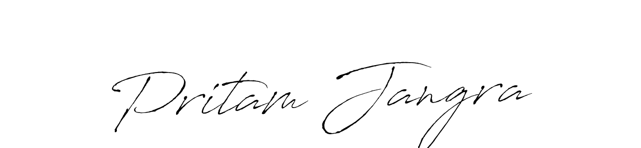 How to make Pritam Jangra signature? Antro_Vectra is a professional autograph style. Create handwritten signature for Pritam Jangra name. Pritam Jangra signature style 6 images and pictures png