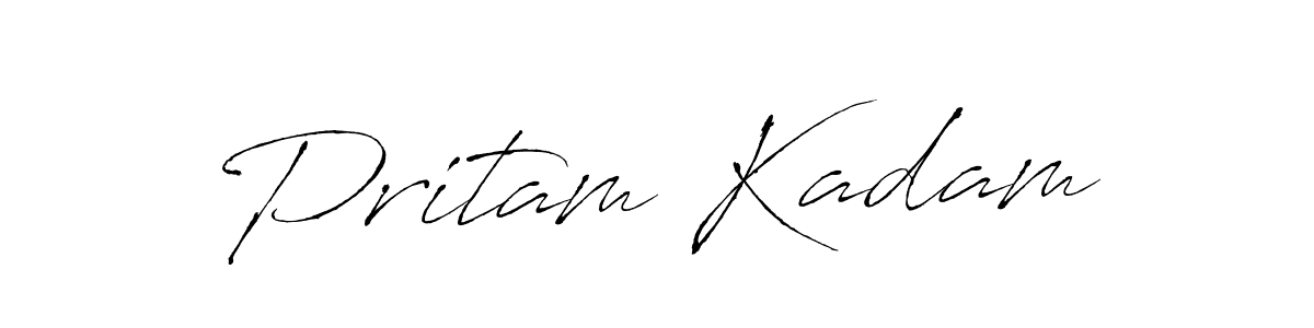 The best way (Antro_Vectra) to make a short signature is to pick only two or three words in your name. The name Pritam Kadam include a total of six letters. For converting this name. Pritam Kadam signature style 6 images and pictures png