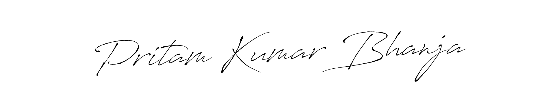 Make a beautiful signature design for name Pritam Kumar Bhanja. With this signature (Antro_Vectra) style, you can create a handwritten signature for free. Pritam Kumar Bhanja signature style 6 images and pictures png