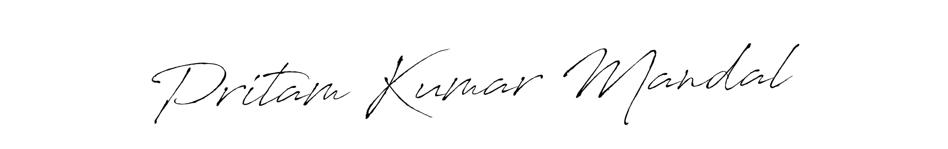 Pritam Kumar Mandal stylish signature style. Best Handwritten Sign (Antro_Vectra) for my name. Handwritten Signature Collection Ideas for my name Pritam Kumar Mandal. Pritam Kumar Mandal signature style 6 images and pictures png