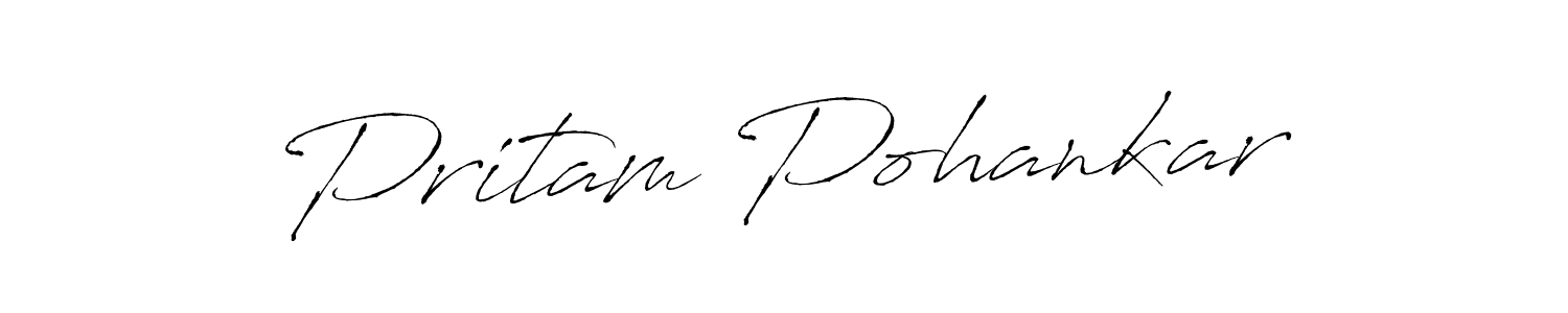 Design your own signature with our free online signature maker. With this signature software, you can create a handwritten (Antro_Vectra) signature for name Pritam Pohankar. Pritam Pohankar signature style 6 images and pictures png