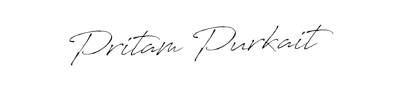 How to make Pritam Purkait signature? Antro_Vectra is a professional autograph style. Create handwritten signature for Pritam Purkait name. Pritam Purkait signature style 6 images and pictures png