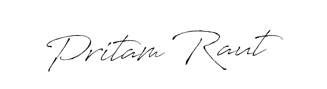 Make a beautiful signature design for name Pritam Raut. With this signature (Antro_Vectra) style, you can create a handwritten signature for free. Pritam Raut signature style 6 images and pictures png