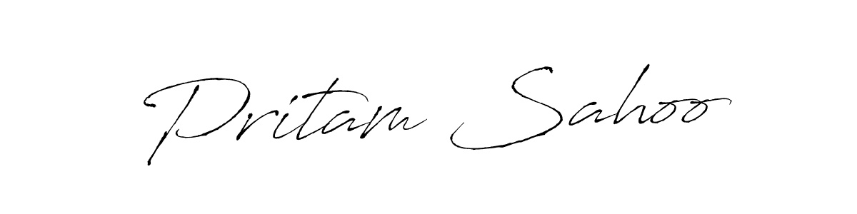 Antro_Vectra is a professional signature style that is perfect for those who want to add a touch of class to their signature. It is also a great choice for those who want to make their signature more unique. Get Pritam Sahoo name to fancy signature for free. Pritam Sahoo signature style 6 images and pictures png
