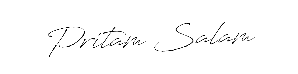 How to make Pritam Salam signature? Antro_Vectra is a professional autograph style. Create handwritten signature for Pritam Salam name. Pritam Salam signature style 6 images and pictures png
