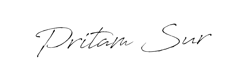 Pritam Sur stylish signature style. Best Handwritten Sign (Antro_Vectra) for my name. Handwritten Signature Collection Ideas for my name Pritam Sur. Pritam Sur signature style 6 images and pictures png