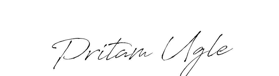 You should practise on your own different ways (Antro_Vectra) to write your name (Pritam Ugle) in signature. don't let someone else do it for you. Pritam Ugle signature style 6 images and pictures png