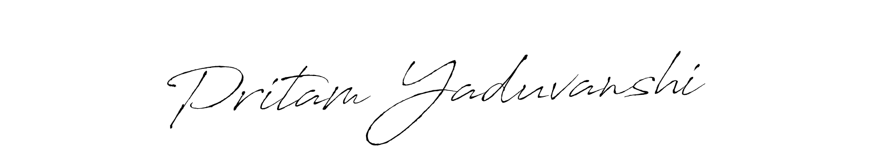 Use a signature maker to create a handwritten signature online. With this signature software, you can design (Antro_Vectra) your own signature for name Pritam Yaduvanshi. Pritam Yaduvanshi signature style 6 images and pictures png