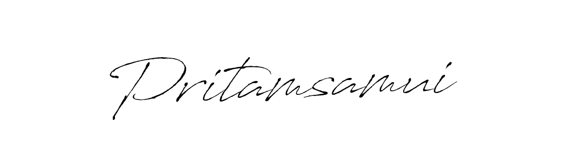 Antro_Vectra is a professional signature style that is perfect for those who want to add a touch of class to their signature. It is also a great choice for those who want to make their signature more unique. Get Pritamsamui name to fancy signature for free. Pritamsamui signature style 6 images and pictures png