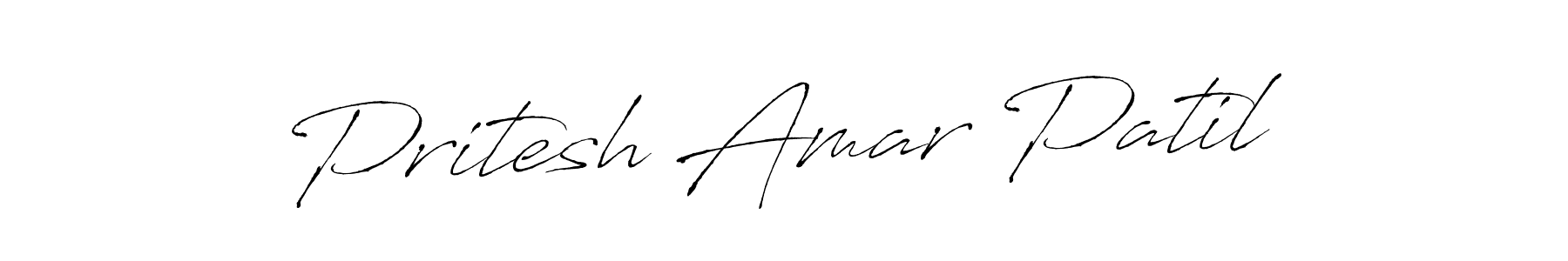 How to make Pritesh Amar Patil name signature. Use Antro_Vectra style for creating short signs online. This is the latest handwritten sign. Pritesh Amar Patil signature style 6 images and pictures png