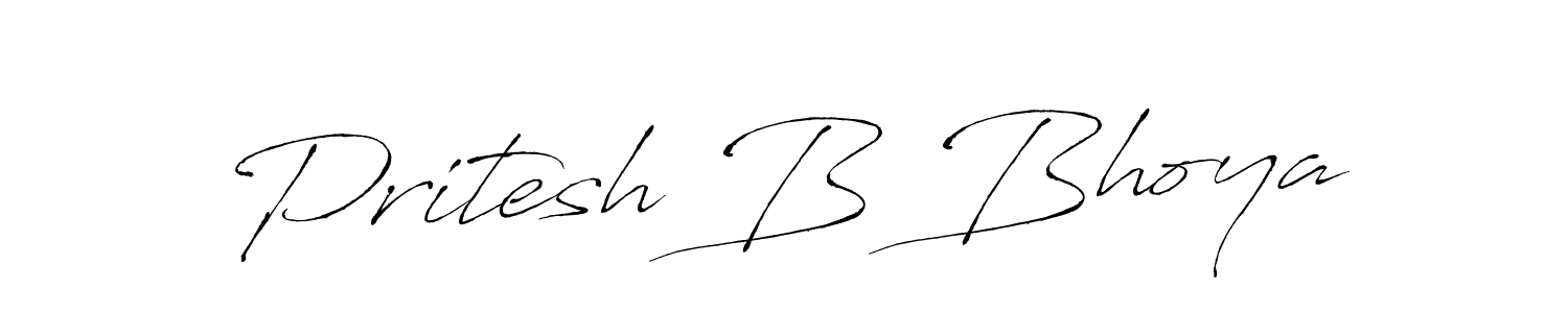 Design your own signature with our free online signature maker. With this signature software, you can create a handwritten (Antro_Vectra) signature for name Pritesh B Bhoya. Pritesh B Bhoya signature style 6 images and pictures png