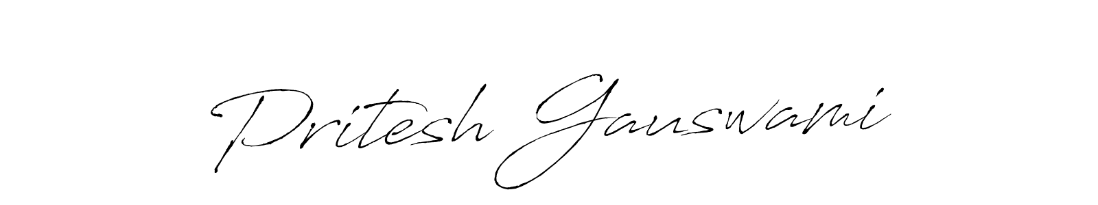 Create a beautiful signature design for name Pritesh Gauswami. With this signature (Antro_Vectra) fonts, you can make a handwritten signature for free. Pritesh Gauswami signature style 6 images and pictures png