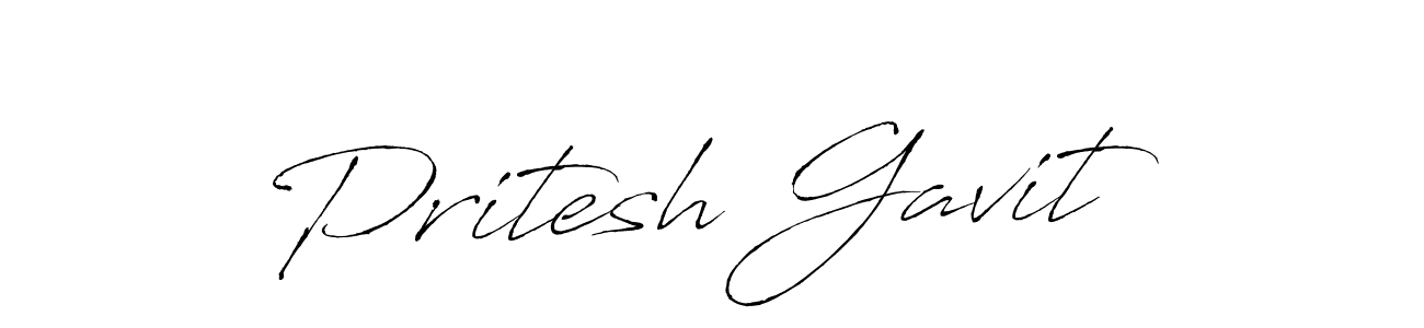 How to make Pritesh Gavit name signature. Use Antro_Vectra style for creating short signs online. This is the latest handwritten sign. Pritesh Gavit signature style 6 images and pictures png