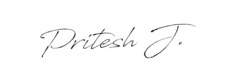 Make a beautiful signature design for name Pritesh J.. With this signature (Antro_Vectra) style, you can create a handwritten signature for free. Pritesh J. signature style 6 images and pictures png