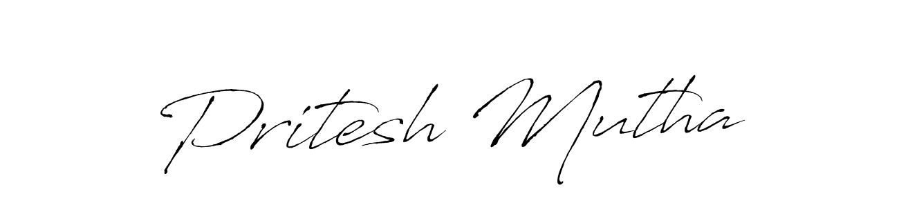 Pritesh Mutha stylish signature style. Best Handwritten Sign (Antro_Vectra) for my name. Handwritten Signature Collection Ideas for my name Pritesh Mutha. Pritesh Mutha signature style 6 images and pictures png