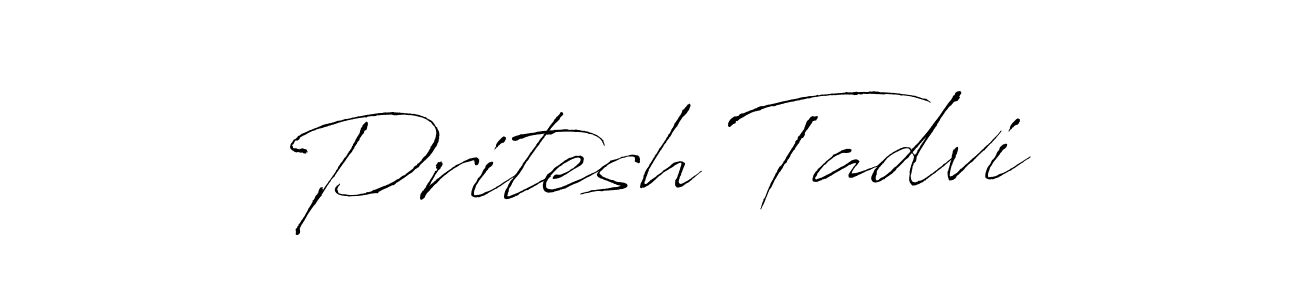 Pritesh Tadvi stylish signature style. Best Handwritten Sign (Antro_Vectra) for my name. Handwritten Signature Collection Ideas for my name Pritesh Tadvi. Pritesh Tadvi signature style 6 images and pictures png
