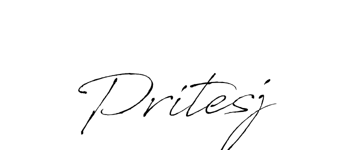 How to make Pritesj signature? Antro_Vectra is a professional autograph style. Create handwritten signature for Pritesj name. Pritesj signature style 6 images and pictures png