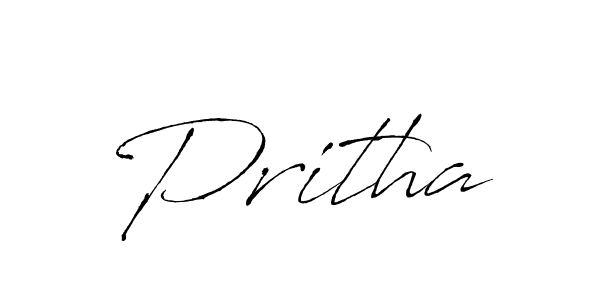 Pritha stylish signature style. Best Handwritten Sign (Antro_Vectra) for my name. Handwritten Signature Collection Ideas for my name Pritha. Pritha signature style 6 images and pictures png