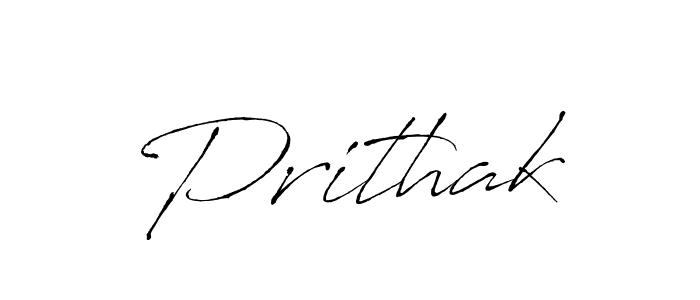 Use a signature maker to create a handwritten signature online. With this signature software, you can design (Antro_Vectra) your own signature for name Prithak. Prithak signature style 6 images and pictures png