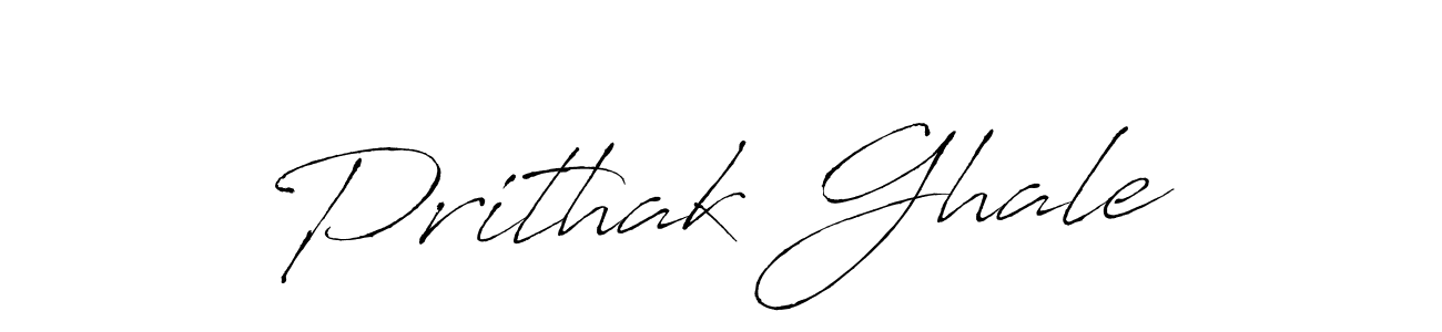 Make a beautiful signature design for name Prithak Ghale. With this signature (Antro_Vectra) style, you can create a handwritten signature for free. Prithak Ghale signature style 6 images and pictures png