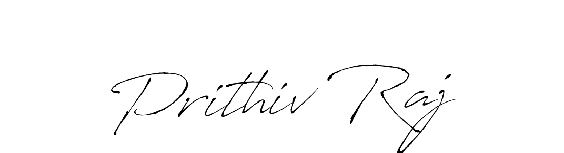 Make a beautiful signature design for name Prithiv Raj. With this signature (Antro_Vectra) style, you can create a handwritten signature for free. Prithiv Raj signature style 6 images and pictures png