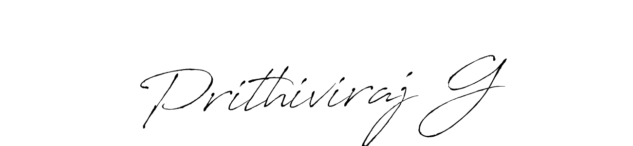 It looks lik you need a new signature style for name Prithiviraj G. Design unique handwritten (Antro_Vectra) signature with our free signature maker in just a few clicks. Prithiviraj G signature style 6 images and pictures png
