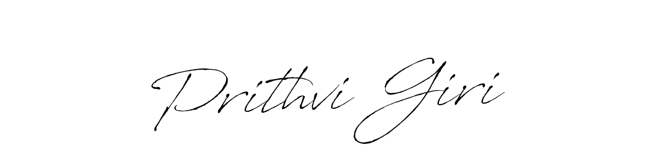 Similarly Antro_Vectra is the best handwritten signature design. Signature creator online .You can use it as an online autograph creator for name Prithvi Giri . Prithvi Giri  signature style 6 images and pictures png