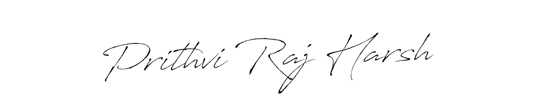 How to make Prithvi Raj Harsh signature? Antro_Vectra is a professional autograph style. Create handwritten signature for Prithvi Raj Harsh name. Prithvi Raj Harsh signature style 6 images and pictures png