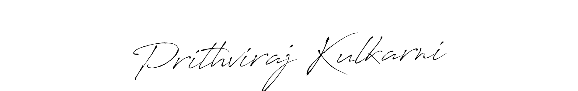 Also we have Prithviraj Kulkarni name is the best signature style. Create professional handwritten signature collection using Antro_Vectra autograph style. Prithviraj Kulkarni signature style 6 images and pictures png