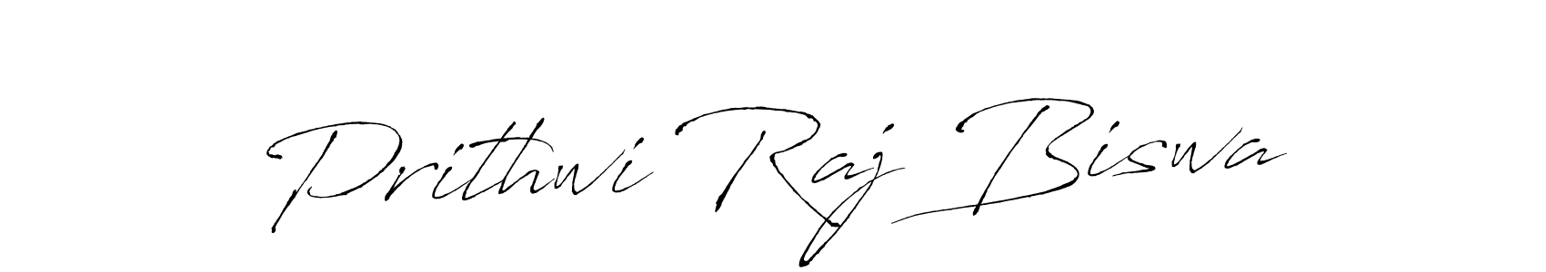Make a beautiful signature design for name Prithwi Raj Biswa. With this signature (Antro_Vectra) style, you can create a handwritten signature for free. Prithwi Raj Biswa signature style 6 images and pictures png