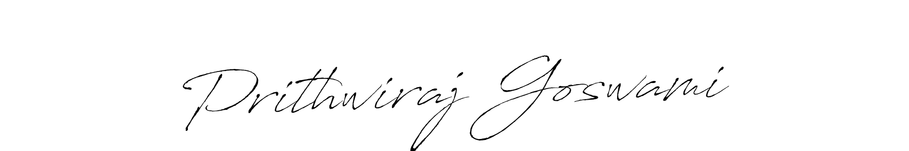 How to make Prithwiraj Goswami name signature. Use Antro_Vectra style for creating short signs online. This is the latest handwritten sign. Prithwiraj Goswami signature style 6 images and pictures png